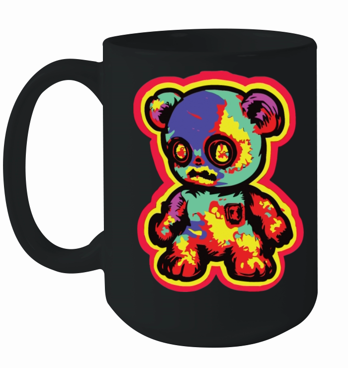 Horror Scary Bear Halloween Jigsaw Bear Ceramic Mug