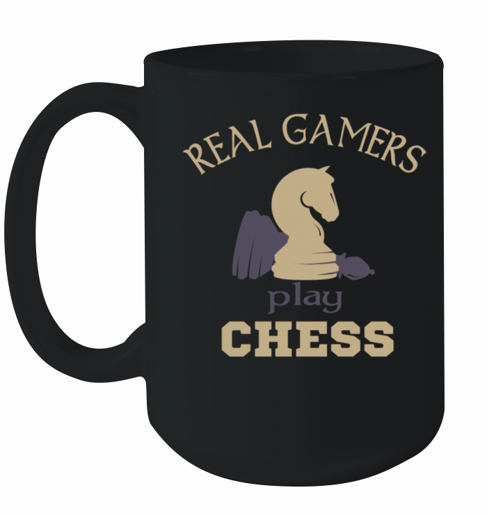 Vintage Chess Pieces Knight Chess Saying Gamer Ceramic Mug