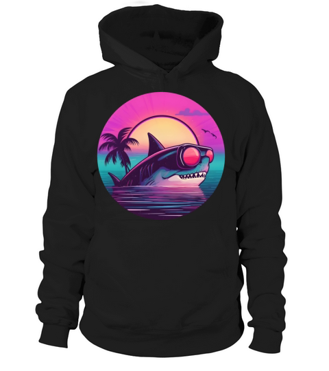 80s 90s Shark Lovers Vintage Hoodie Unisex