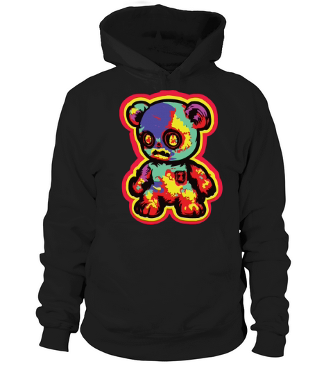 Horror Scary Bear Halloween Jigsaw Bear Hoodie Unisex