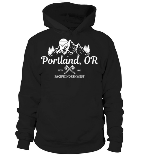Portland Oregon PNW Pacific Northwest Vintage Hoodie Unisex