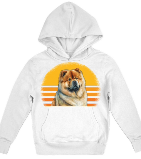 Chow Chow Dog Retro Vintage Kids Hoodie