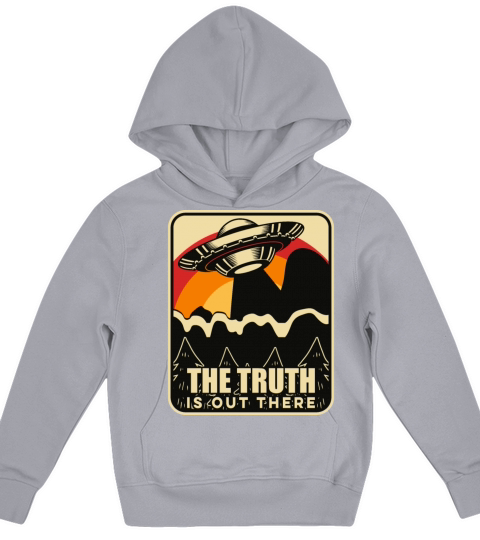 Funny Vintage UFO Alien Kids Hoodie