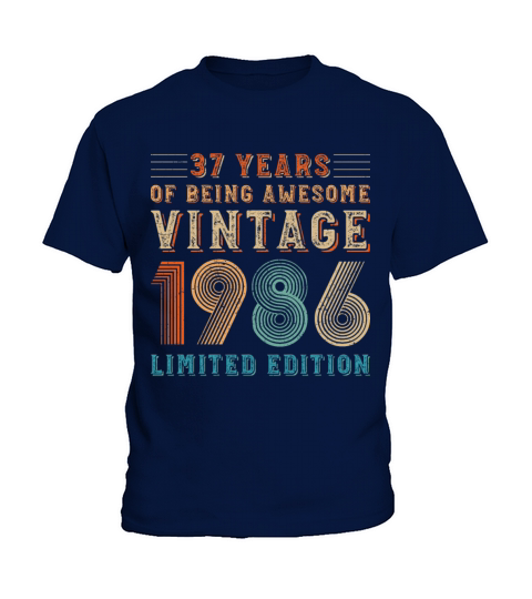 37 years of being awesome vintage 1986 limited edi Kids T-Shirt