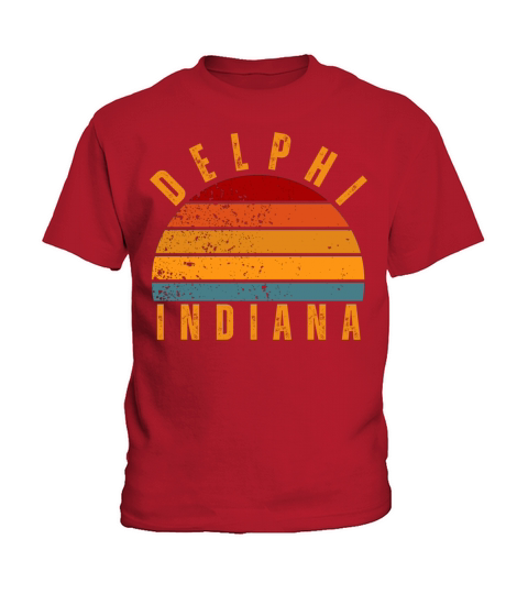 Delphi Indiana Vintage Retro Kids T-Shirt