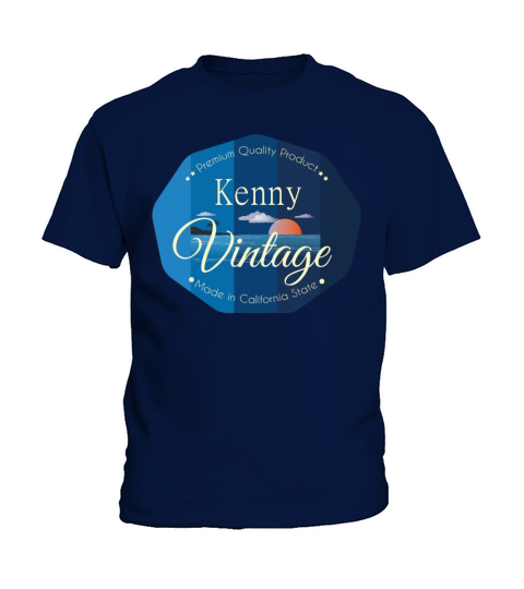 Kenny First Name Vintage Blue Kids T-Shirt