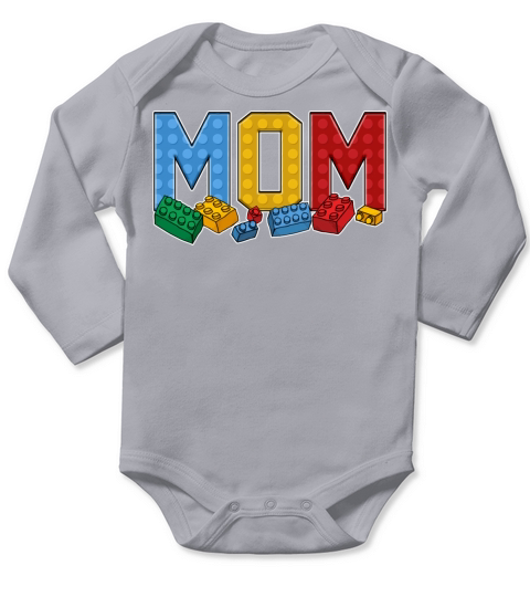 Mom Master Builder Building Bricks Blocks Family Long Sleeve Baby One-Piece