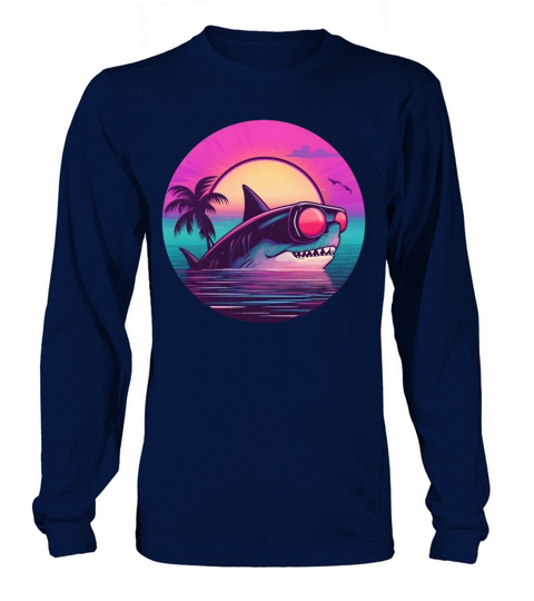 80s 90s Shark Lovers Vintage Long sleeved Unisex