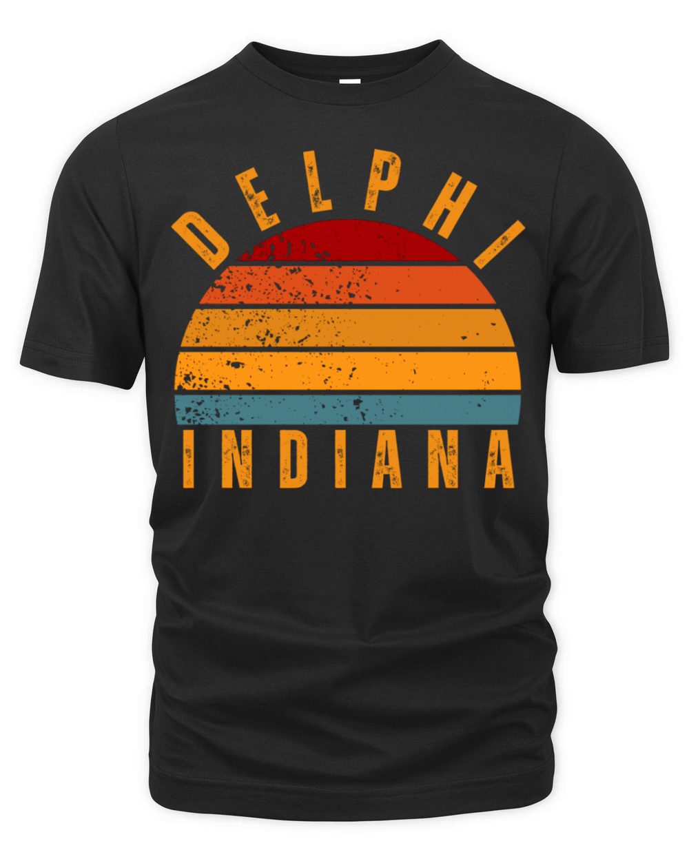Delphi Indiana Vintage Retro Organic Unisex T-shirt