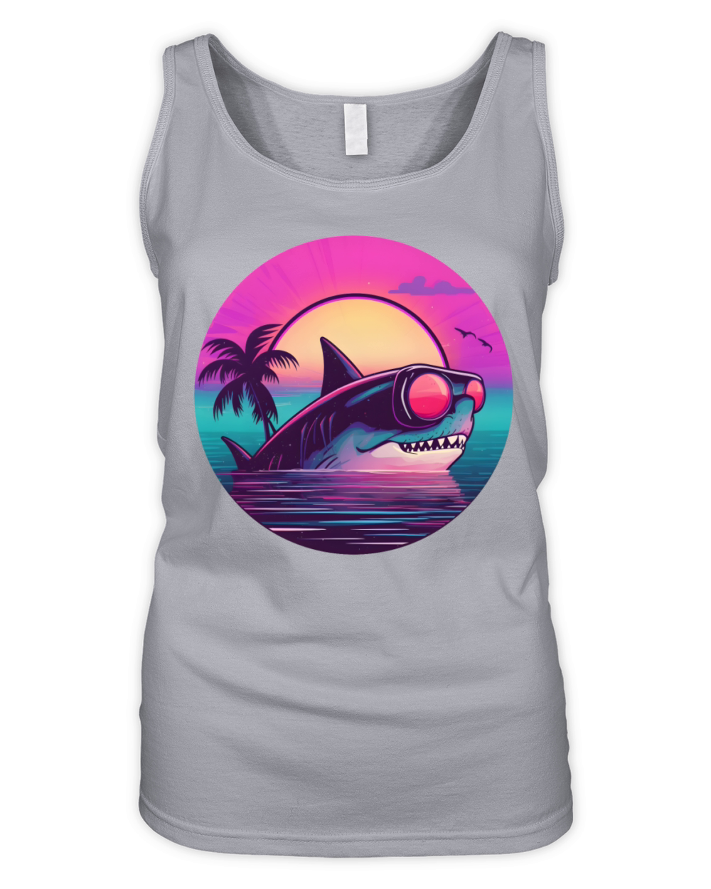 80s 90s Shark Lovers Vintage Organic Women's Tank Top