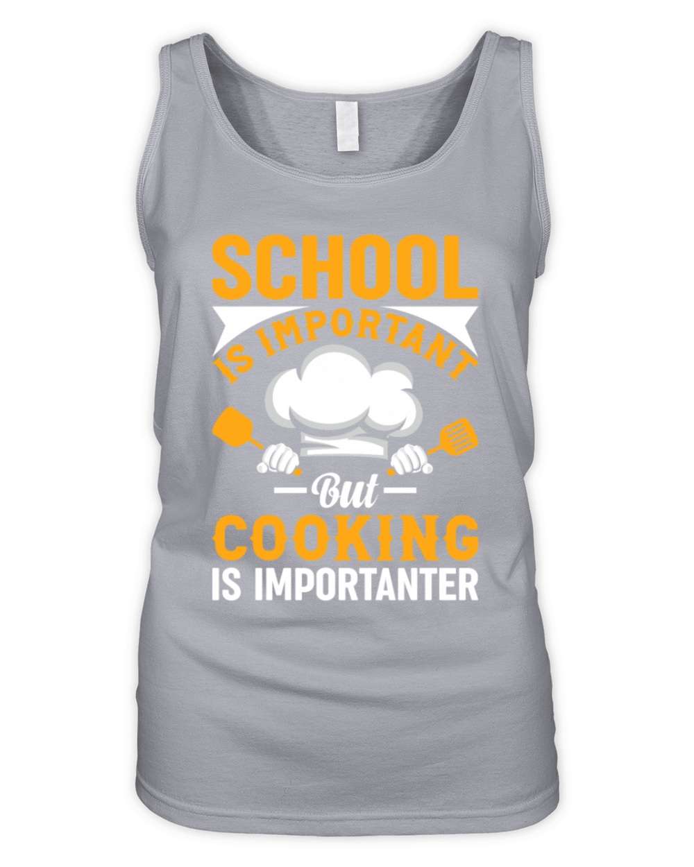 School Is Important But Cooking Is Importanter Foo Organic Women's Tank Top