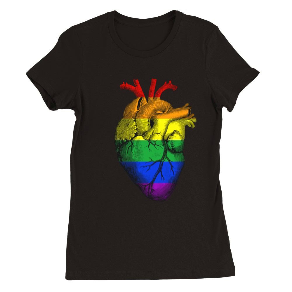 Pride heart Premium Womens Crewneck T-shirt