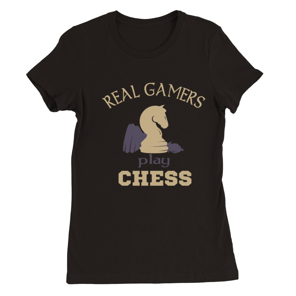 Vintage Chess Pieces Knight Chess Saying Gamer Premium Womens Crewneck T-shirt