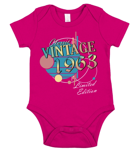 60th birthday 1963 60 er birthday Short Sleeve Baby One-Piece