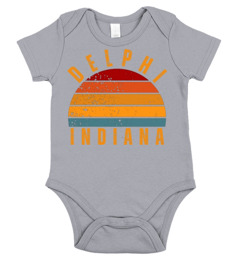 Delphi Indiana Vintage Retro Short Sleeve Baby One-Piece