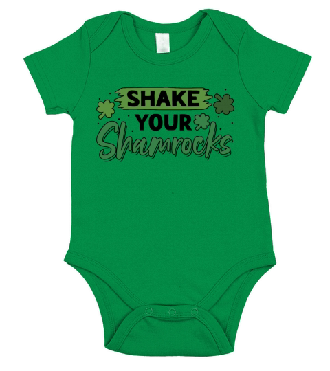 Funny Irish Saint Patricks Day Shake Your Short Sleeve Baby One-Piece