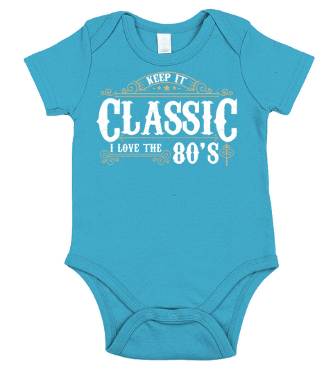 Keep it Classic I Love the 80s Retro Decor Short Sleeve Baby One-Piece