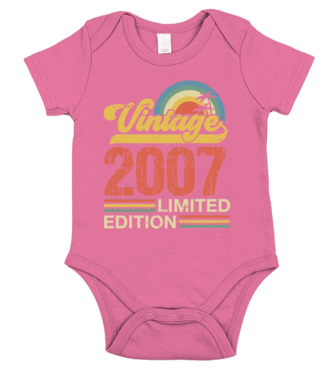 Retro Vintage 2007 Limited Edition Short Sleeve Baby One-Piece