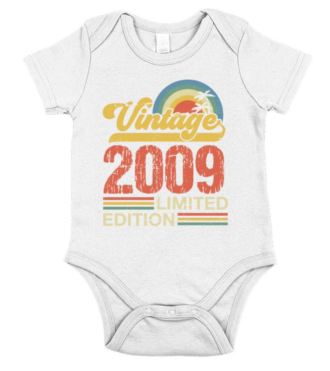 Retro Vintage 2009 Limited Edition Short Sleeve Baby One-Piece