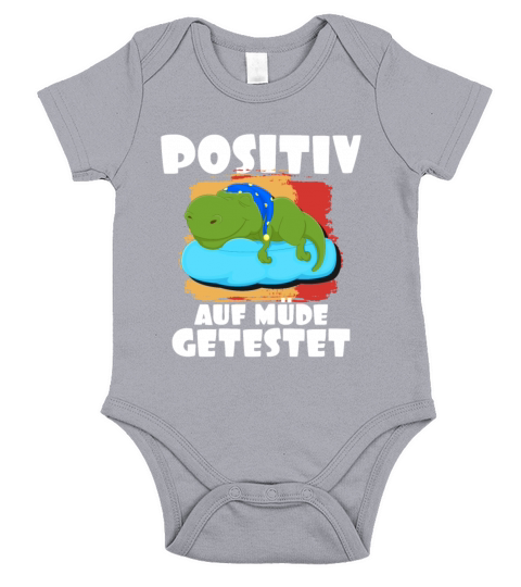 Tested Positive For Tired T Rex Short Sleeve Baby One-Piece