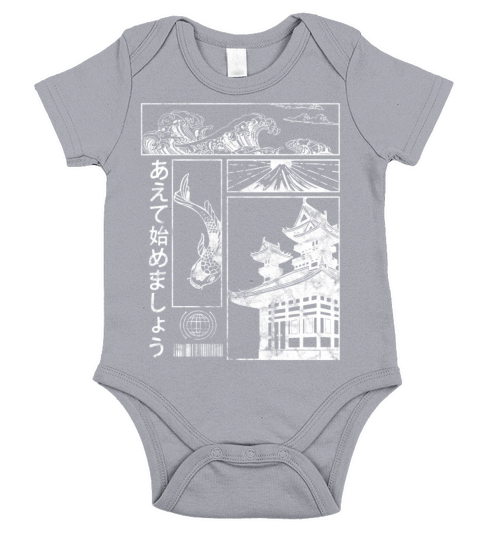 Vaporwave Aesthetic Japan Streetwear Japanese Short Sleeve Baby One-Piece