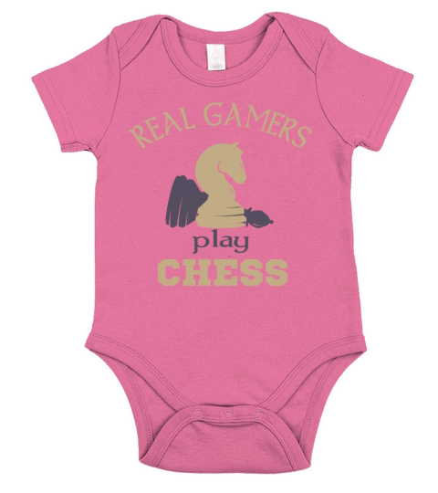 Vintage Chess Pieces Knight Chess Saying Gamer Short Sleeve Baby One-Piece