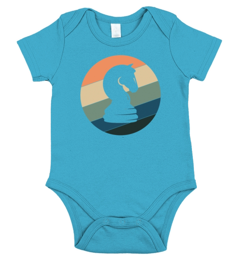 Vintage Knight Chess Pieces Chess Player Fan Short Sleeve Baby One-Piece