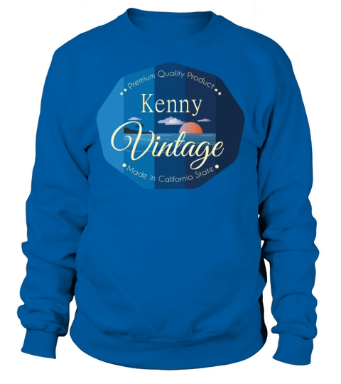 Kenny First Name Vintage Blue Sweatshirt Unisex