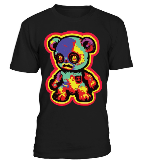 Horror Scary Bear Halloween Jigsaw Bear T-Shirt Unisex