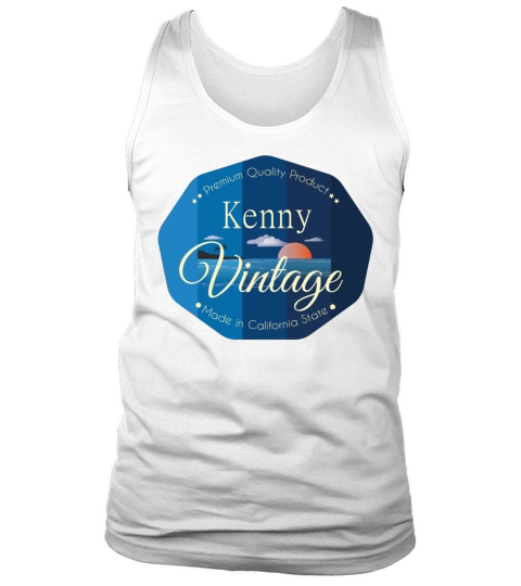 Kenny First Name Vintage Blue Tank Top Unisex