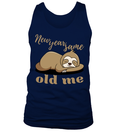 New Year Same Old Me Lazy Sloth Uglu Christmas Tank Top Unisex