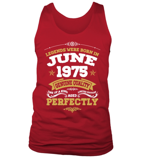 Vintage Aged To Perfection June 1975 Tank Top Unisex