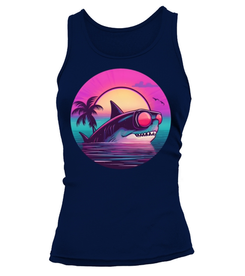 80s 90s Shark Lovers Vintage Tank top Woman
