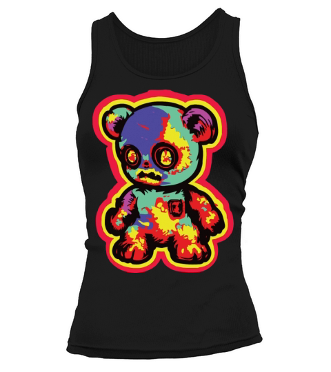 Horror Scary Bear Halloween Jigsaw Bear Tank top Woman