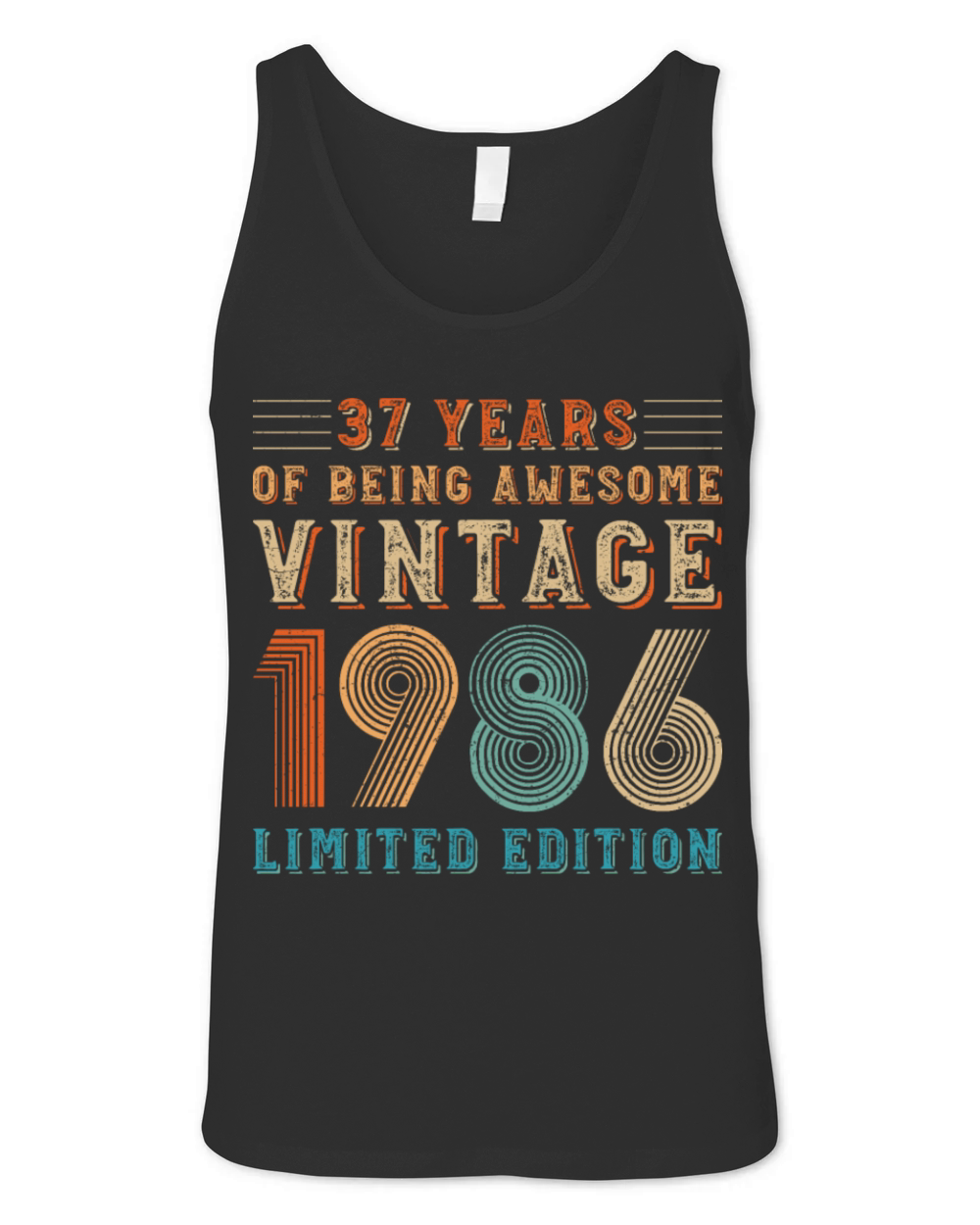 37 years of being awesome vintage 1986 limited edi Unisex Jersey Tank