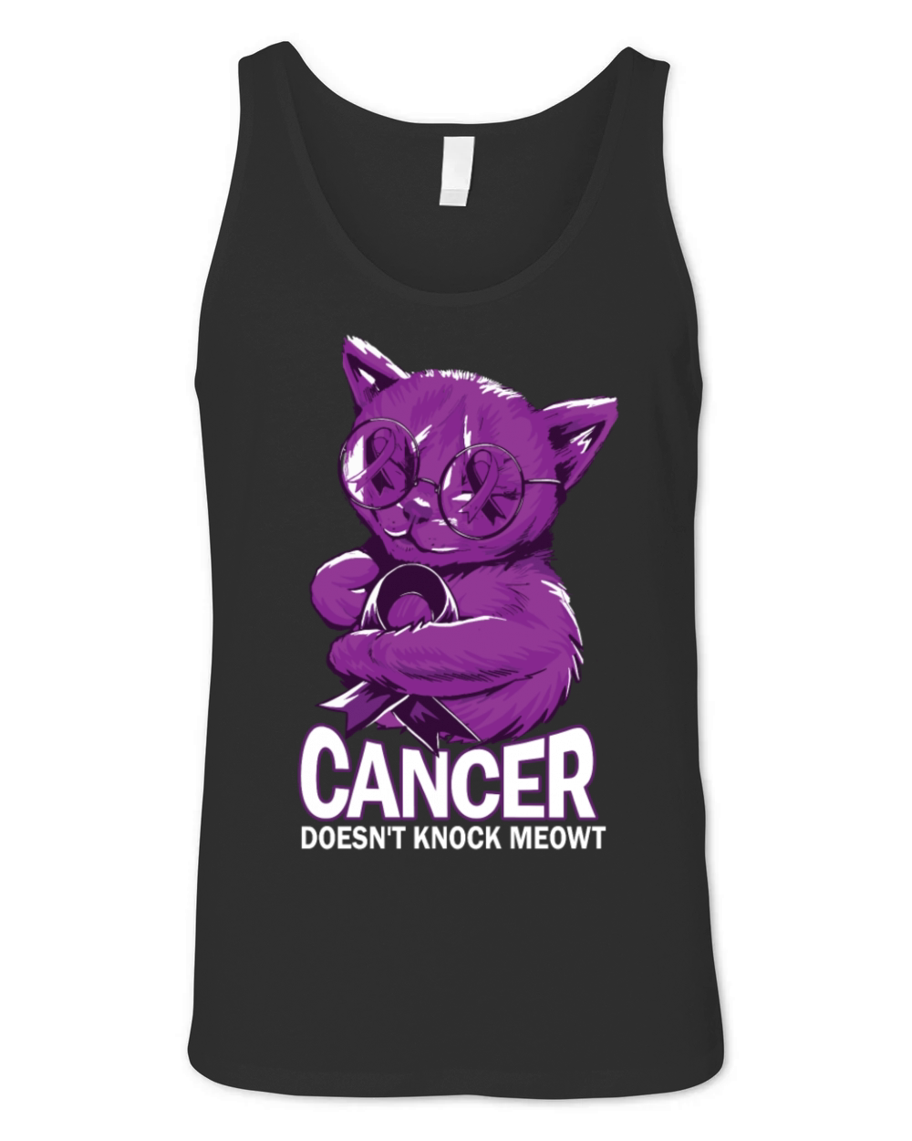 Cancer Doesnt Knock Pancreatic Cancer Unisex Jersey Tank
