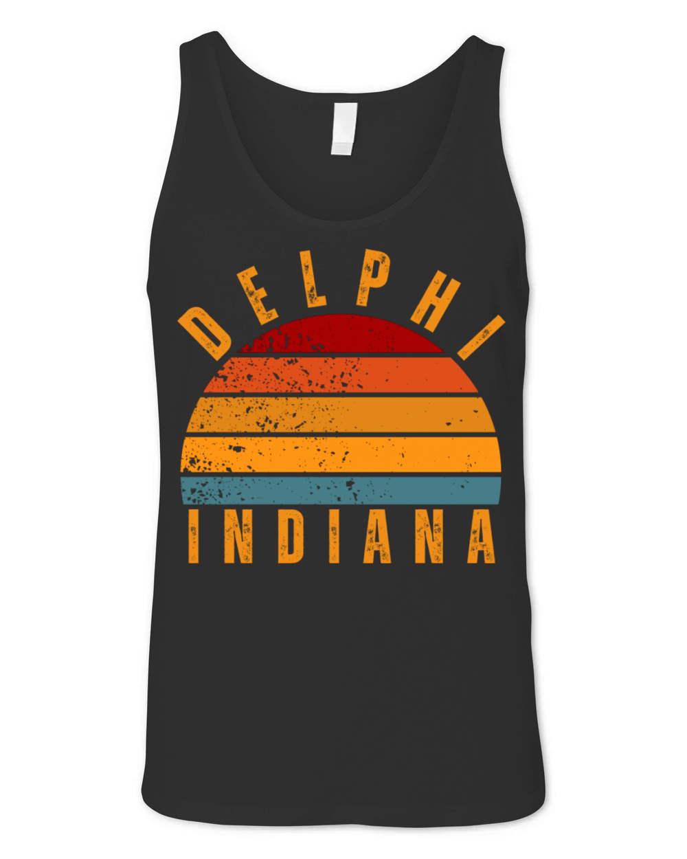 Delphi Indiana Vintage Retro Unisex Jersey Tank