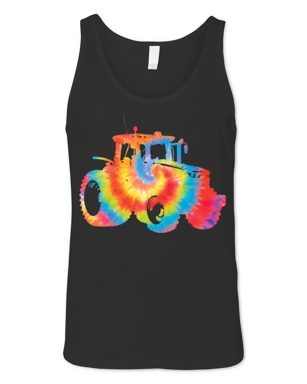 Farming Farmer Tie Dye 80s 90s Vintage Tractor Unisex Jersey Tank