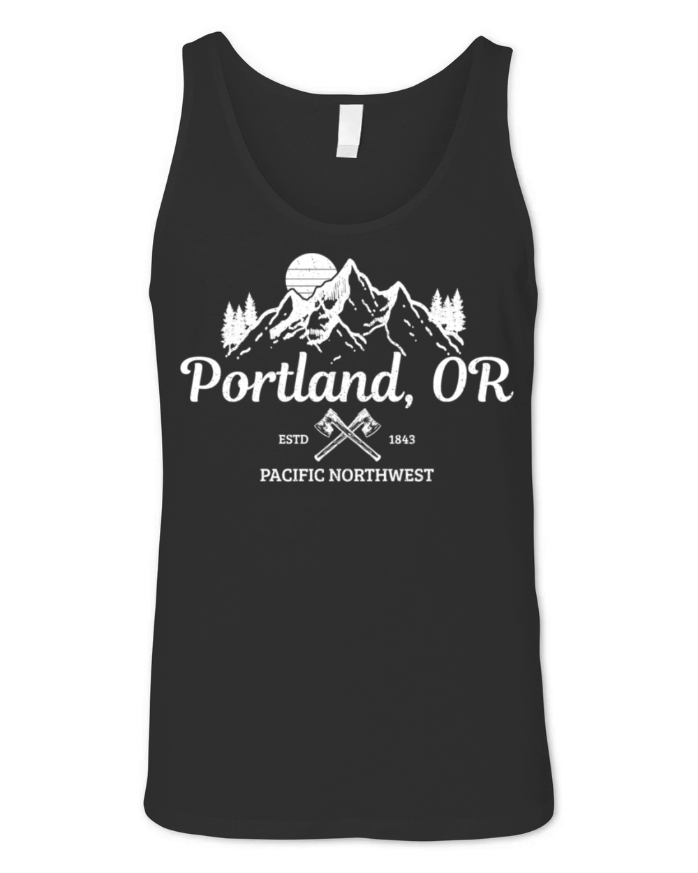Portland Oregon PNW Pacific Northwest Vintage Unisex Jersey Tank