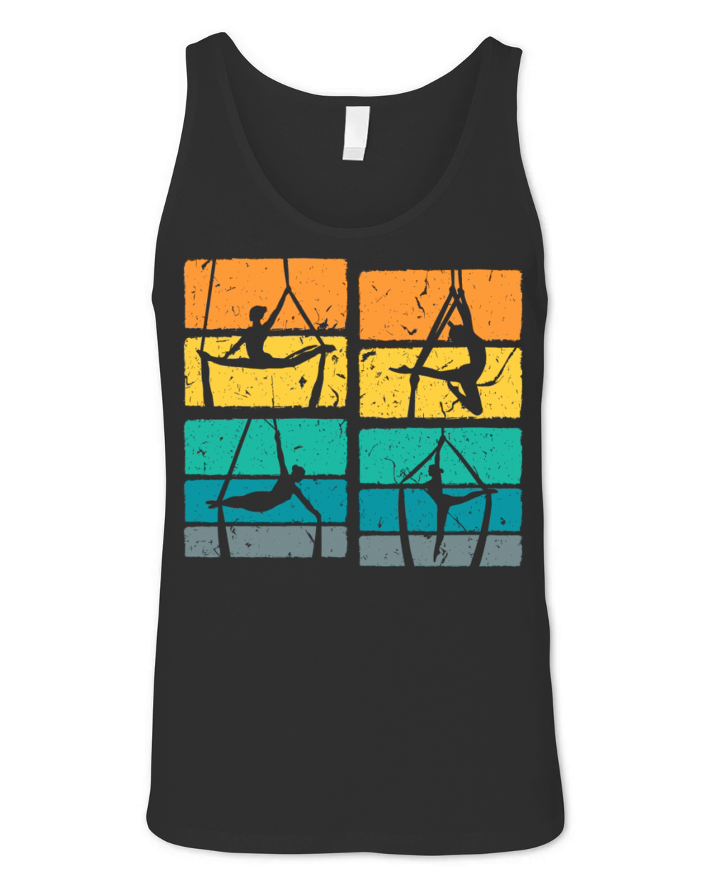 Retro Aerial Yoga Aerialist Unisex Jersey Tank