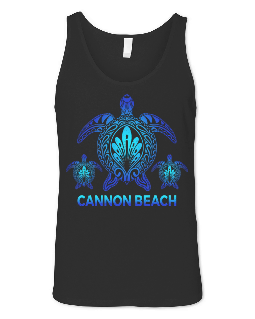 Vintage Cannon Beach Oregon OR Turtle Souvenirs Unisex Jersey Tank