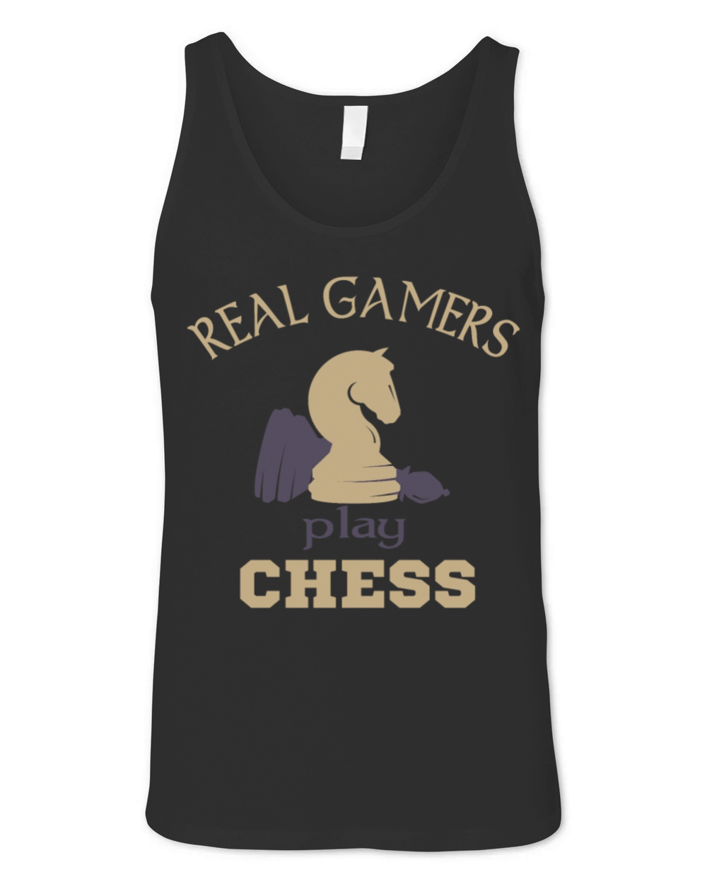Vintage Chess Pieces Knight Chess Saying Gamer Unisex Jersey Tank