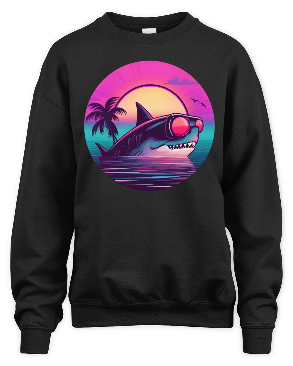 80s 90s Shark Lovers Vintage Unisex Premium Crewneck Sweatshirt