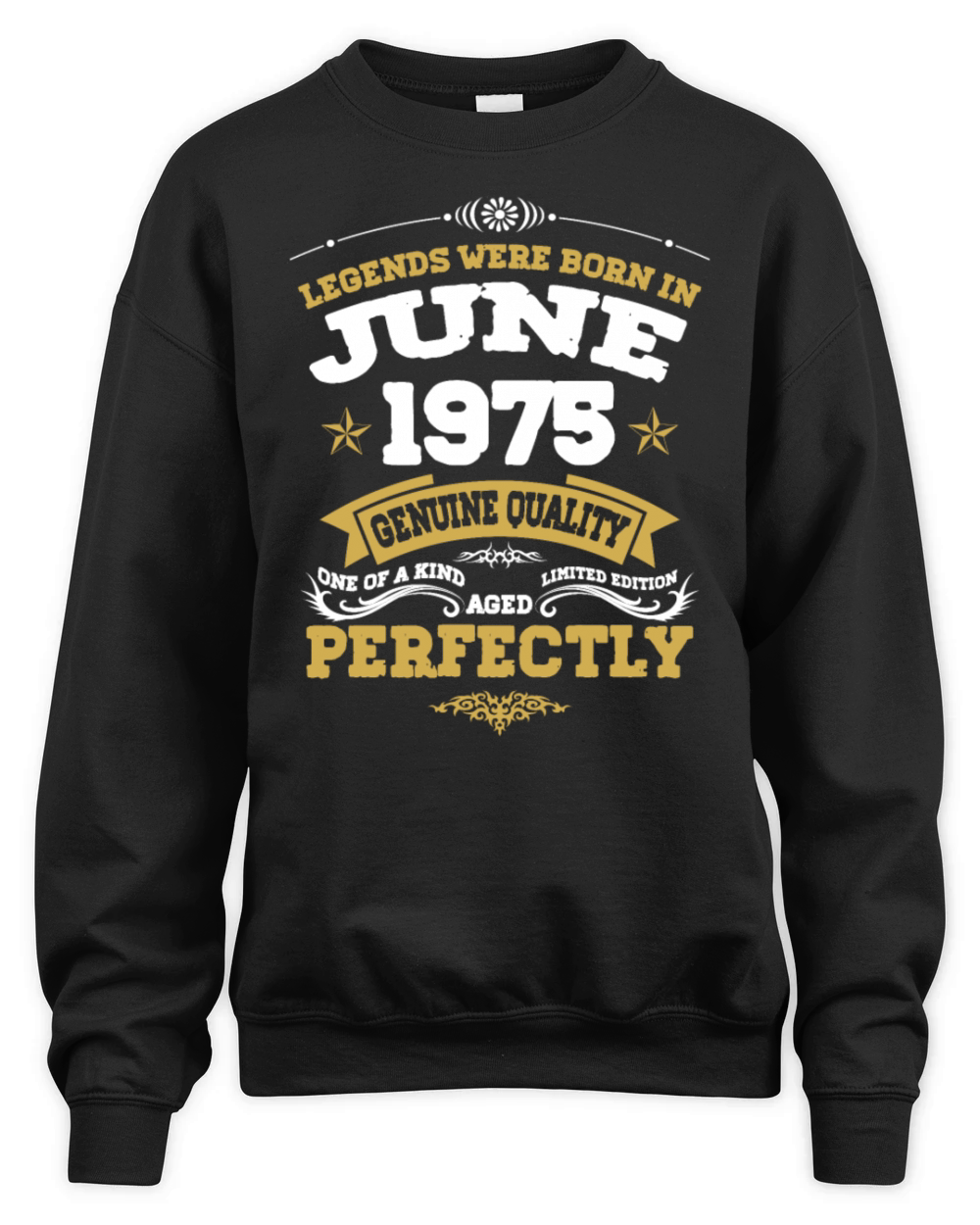 Vintage Aged To Perfection June 1975 Unisex Premium Crewneck Sweatshirt