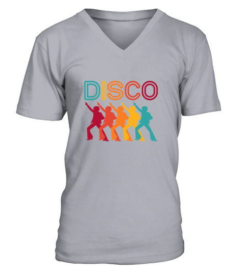 Disco Retro Vintage V-Neck T-shirt