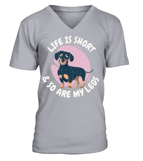 Funny Weenie Wiener Dog Quote Cute Dachshund V-Neck T-shirt