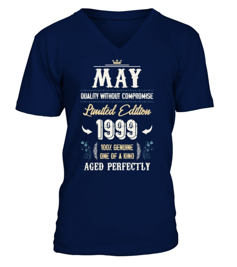 May 1999 Vintage Birthday Present V-Neck T-shirt