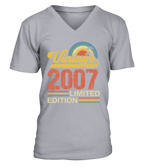 Retro Vintage 2007 Limited Edition V-Neck T-shirt