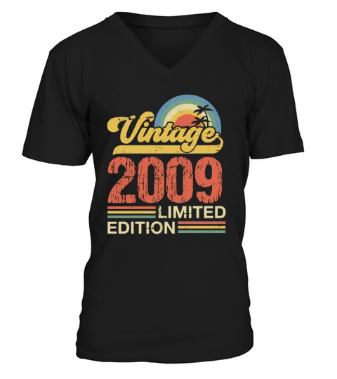 Retro Vintage 2009 Limited Edition V-Neck T-shirt