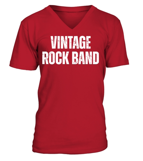 Vintage Rock Band V-Neck T-shirt